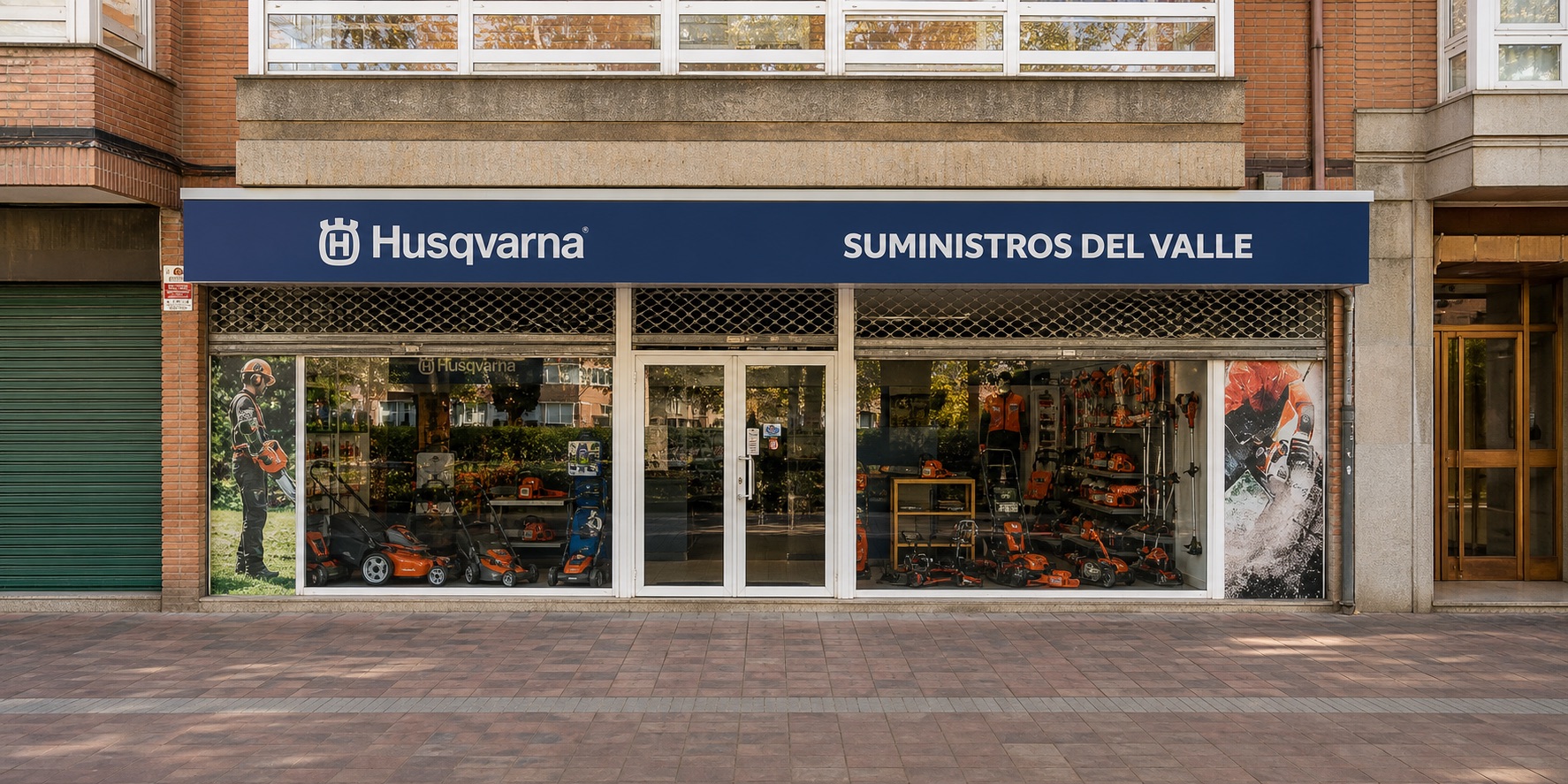 Fachada de tienda Husqvarna SUMINISTROS DEL VALLE en León